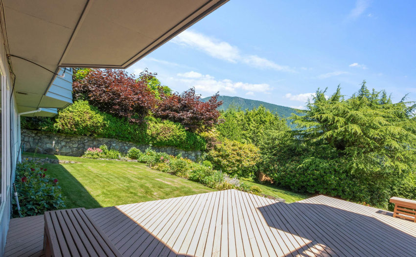 Another angle of backyard from lower deck