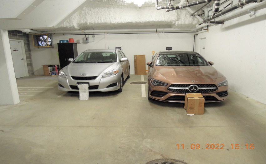 Two parking stalls