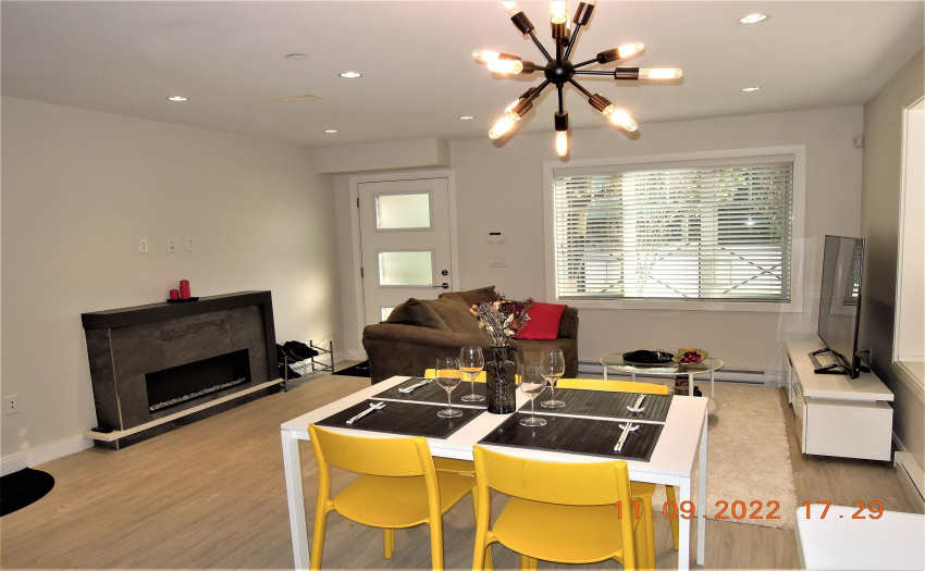 Living and dining rooms combined