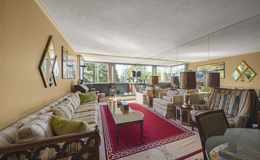 The area rugs are hiding hardwood flooring!