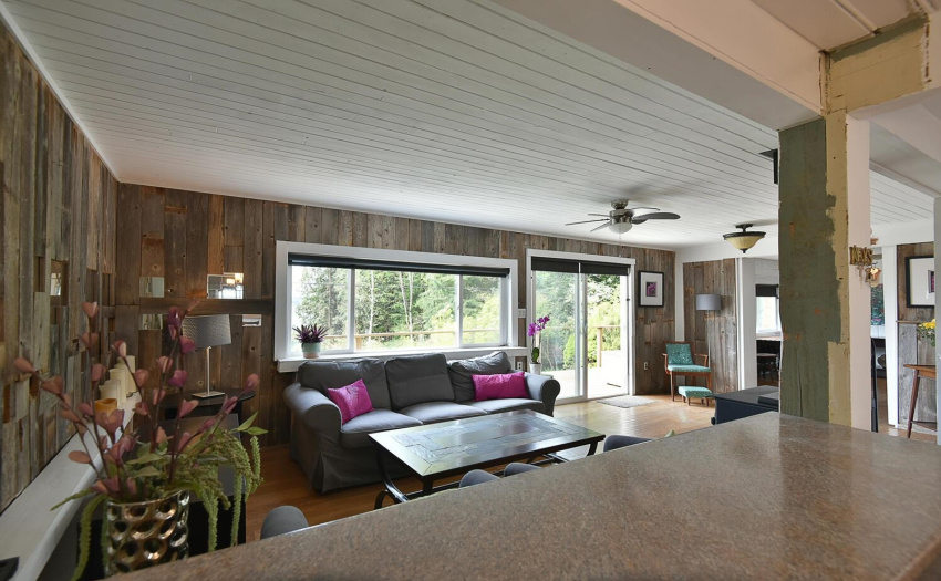 View from dining area into main home.  Open plan.