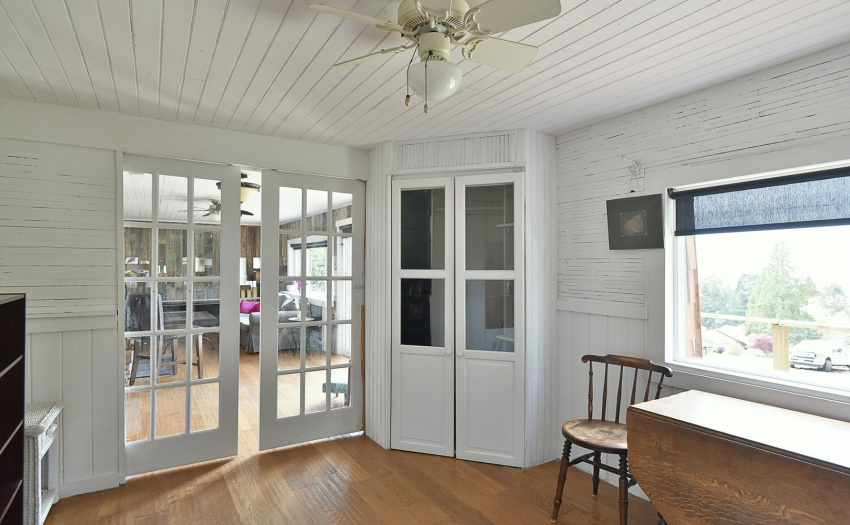 Glass doors provide privacy from the main part of the home too!